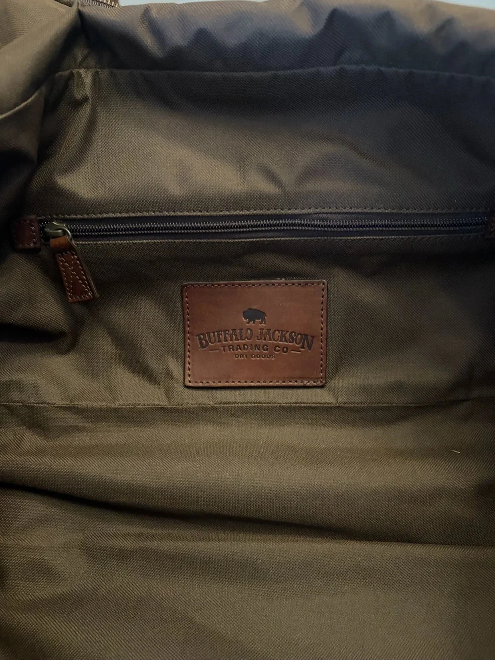 Buffalo Jackson DAKOTA WAXED CANVAS DUFFLE BAG BACKPAK great condition